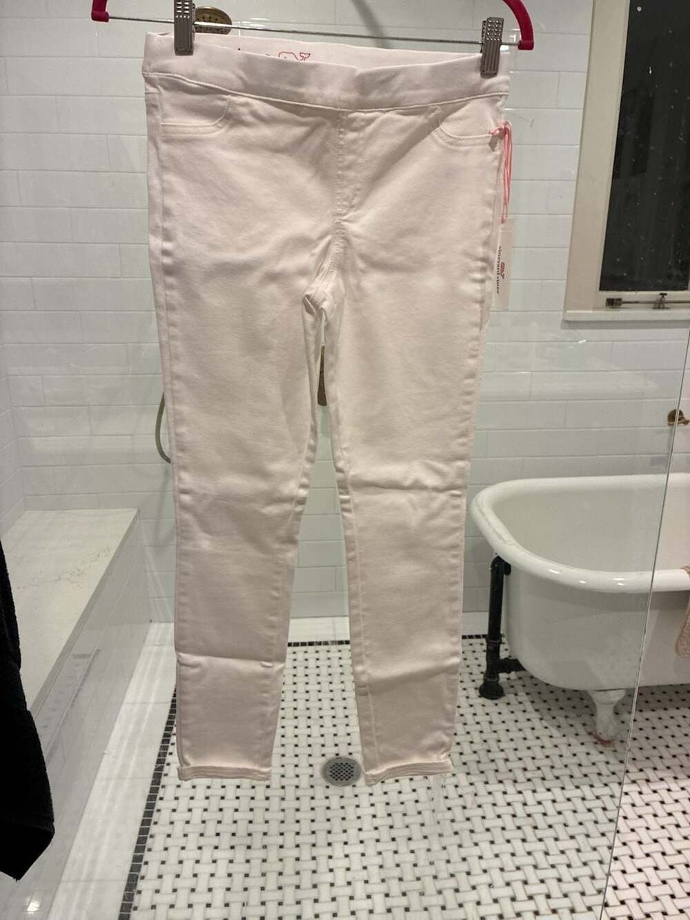 Vineyard Vines Girls White Denim Leggings White Cap Size 14
